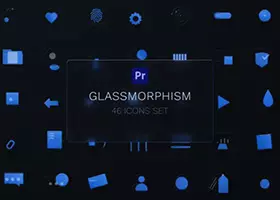 Pr模板 半透明玻璃材质 Icons图标动画预设 Glass Icons Pack for Premiere Pro 46.mogrt