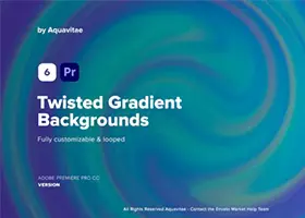 Pr模板 漩涡渐变背景 Twisted Gradient Backgrounds for Premiere Pro 6.mogrt