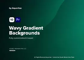 Pr模板 波浪渐变背景 Wavy Gradient Backgrounds for Premiere Pro 10.mogrt