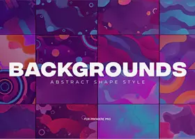 Pr模板 抽象形状背景 Abstract Shapes Backgrounds for Premiere Pro 16.mogrt