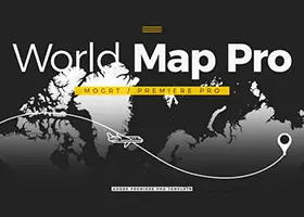 Ae/Pr模板 世界地图坐标动画元素 World Map Pro for Premiere Pro 7.mogrt & aep