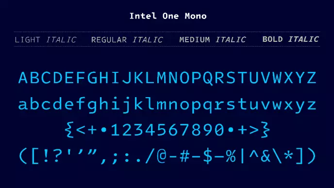 【免费可商业字体】英特尔字体 Intel One Mono v1.3.0 下载插图