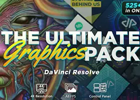 达芬奇插件 终极模板包 The Ultimate Graphics Pack .drfx 528套预设