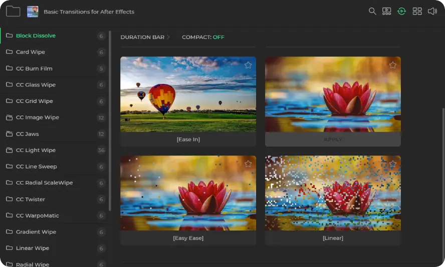 Ae插件 免费简单基础转场预设包 Motion Bro Basic Transitions Pack 下载插图 Ae插件 免费简单基础转场预设包 Motion Bro Basic Transitions Pack 下载插图