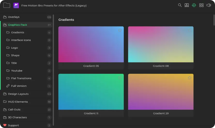 Ae插件 免费音效&图形元素预设包 Motion Bro Graphic Elements and Effects Pack 下载 - 剪辑王国