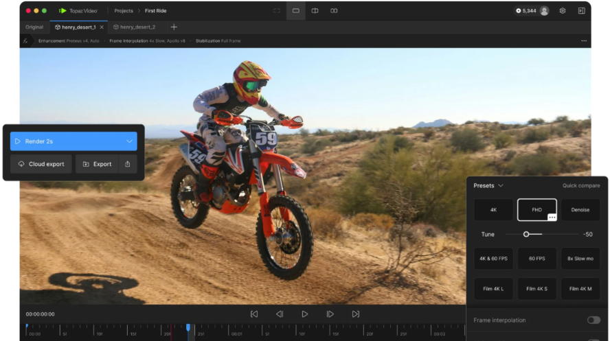 黄玉视频智能 Topaz Video 1.6.1 & 1.5.1 无损放大提升画质 新版 WIN/macOS 免费下载插图5 黄玉视频智能 Topaz Video 1.6.1 & 1.5.1 无损放大提升画质 新版 WIN/macOS 免费下载插图5